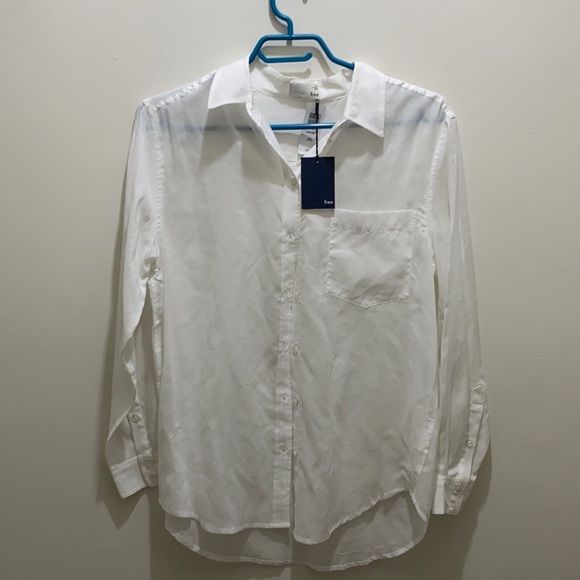 Aritzia Wilfred Free Daphne White Button Up - Picture 2 of 4